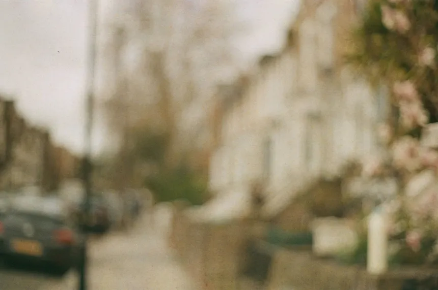 Blurry street in London