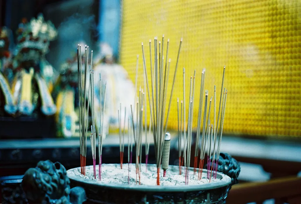 Taipei temple incense